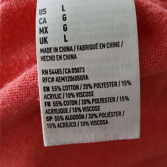 A/E Peach V Neck Relaxed Fit Sweater Ladies Large - Picture 7 of 7